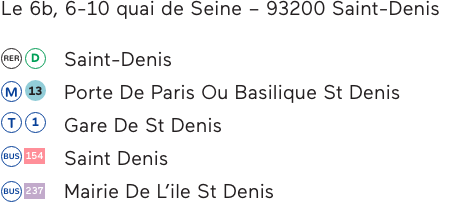 https://www.google.fr/maps/place/6b/@48.9380962,2.3405979,17z/data=!3m1!4b1!4m5!3m4!1s0x47e669332007c33b:0x36433356eea37289!8m2!3d48.9380927!4d2.3427866